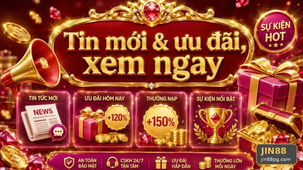 Hướng Dẫn JIN88 Tại jin88pg.com: Giải Thích Biểu Tượng, Tính Năng Và Quy Trình Nhận Ưu Đãi Khuyến Mãi Toàn Diện